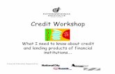 Credit Workshop Revised 12-12-07...Time to Repay Table V. Long Long Medium Short V. Short 15-30 Years 6-14 Years 3-5 Years 1-2 Years < 1 Year Loan Type Loan Size Collateral Time to