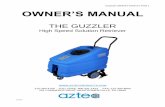 OWNER’S MANUAL PAGE OWNER’S MANUAL · maintenance and care for this product. For best results from your Aztec machine, you must read and understand this Owner’s Manual, and