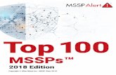 Top 100...Top 100 MSSPs Companies ranked 21-40 2018 RANK 2017 RANK COMPANY WEBSITE CITY/TOWN STATE/PROVINCE COUNTRY 21 22 Proficio Carlsbad California USA 22 NR ISH Tecnologia Vitoria