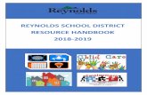 REYNOLDS SCHOOL DISTRICT RESOURCE HANDBOOK 2018-2019 · Introduction This resource handbook was created for all the families and Community of the Reynolds School District. In this