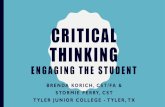 Critical Thinking - ast.org · THINKING • “Critical thinking is the intellectually disciplined process of actively and skillfully conceptualizing, applying, analyzing, synthesizing,