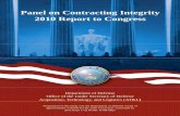Panel on Contractingggy Integrity 2010 Report to Congress · department of defense panel on contracting integrity ii table of contents section a.introduction 1. purpose 1 2. background