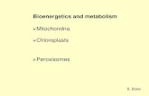 Mitochondria Chloroplasts Peroxisomes - unizg.hr · 2017-10-18 · and chloroplasts there is compelling evidence that mitochondria and chloroplasts were once primitive bacterial cells