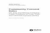 Community Consent Index...publicly available positions on issues pertaining to community engagement. For this reason, a number of companies—including some Chinese, Latin American,