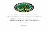 U.S. DEPARTMENT OF EDUCATION · 2015-02-24 · U.S. DEPARTMENT OF EDUCATION N158 - CTE Concentrators Placement File Specifications v7.0 May 2011 i SY 2010-11 This technical guide