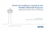 ICAO Surveillance Seminar for NAM/CAR/SAM Regions · 2013-03-14 · ¾Controller Training ¾Safety Case development ¾Certificationexperience Regional data telecommunications capability