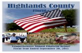 Highlands County is blessed to have many veterans who rpts/2015 highlands county.pdf · Highlands County is a non-charter county established under the Constitution and laws of the