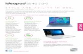 S540 (13)...And best-in-class connectivity, both wireless and wired. With 10th Generation Intel® Core™ processors, the Lenovo™ IdeaPad™ S540 lets you tap into all of this, as