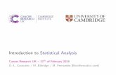 Introduction to Statistical Analysisbioinformatics-core-shared-training.github.io/... · I ⇠ 45mn Lecture: data type, summary statistics and graphical displays I ⇠ 15mn Quiz 10:30