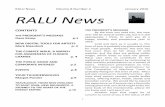 RALU News Volume 8 Number 2 January 2016 RALU News · 2016. old and dark as it usually is, this time of year is probably the gloomiest time for most people. However, this year has