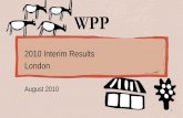 WPP...2010 Interim Results Billings up 8.5% at £20.333 billion. Reported revenue up 3.5%. On a constant currency basis, revenue up 2.7%. ... ¹ In 2010 some rmg revenues have been