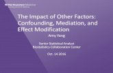 The Impact of Other Factors: Confounding, Mediation, and ... · - Evidence for heterogeneity (i.e. effect modification) • The choice of significant level (e.g. p