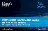 what you need to know about EBA 2 EBA 2.9 commu… · 28/05/2019  · What you need to know about EBA 2.9, September 2019 18. Final draft amending the Benchmarking Regulation (15