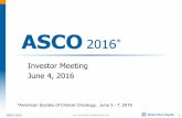Bristol-Myers Squibb -- 2016 ASCO Investor Presentations21.q4cdn.com/.../ASCOInvestorPresentationJune5.pdf · ASCO 2016 NOT FOR PRODUCT PROMOTIONAL USE 1 ASCO. Investor Meeting. June