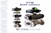 VTB Ball valves · 2018-10-10 · Vapo Techniek BV, VTB Valves ball valves / 7 A35 Brass 3-way ball valve - 1/2’’ up to 2’’ With double acting pneumatic actuator [mm] DN (d)