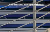 Efficient-Tec International, LLC · This design comes in stainless steel alloy 316 standard, as well as aluminum, brass, bronze and stainless steel alloy 304. A number of ¿ nishes