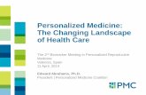 Personalized Medicine: The Changing Landscape of Health Care · Changing Role of the Health Care Provider •Health care providers as manager, rather than repository of medical knowledge