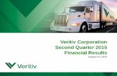 Veritiv Corporation Second Quarter 2015 Financial Results · 2019-01-14 · Certain statements contained in this presentation regarding Veritiv Corporation’s (the “Company”)