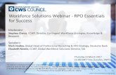 Workforce Solutions Webinar - RPO Essentials for Success Adoption Levels across the RPO Client Base