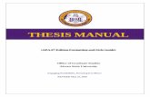 THESIS MANUAL - Alcorn State University · • Develop final two chapters. • Submit thesis only after the final approval has been sanctioned by the thesis (non-thesis) advisory
