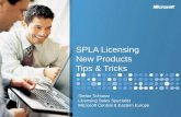 SPLA Licensing New Products Tips & Tricksdownload.microsoft.com/.../hosting_221008/... · shared hosting, single box Dedicated Hosting Web Edition ($10 Per Proc) Prices given as example
