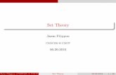 Set Theory - UMD Department of Computer Science · 2016-07-13 · Outline 1 Branches of Set Theory 2 Basic De nitions Single sets Two or more sets 3 Proofs with sets 4 An application: