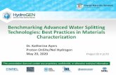Benchmarking Advanced Water Splitting Technologies: Best … · 2020-06-26 · Benchmarking Advanced Water Splitting Technologies: Best Practices in Materials Characterization Dr.