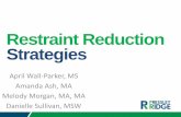 Restraint Reduction Strategies...safety a priority and to teach, listen and learn about restraint prevention. Organization Self-Assessment Stirling, Aiken, Dale, & Duxbury (2017) Reducing