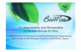 Biodegradable and Renewable Matee a s G ouprials Group ... index/food packaging.pdf · Matee a s G ouprials Group-BiooatMat Department of Chemical and Environmental Engineering U