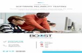 SOFTWARE RELIABILITY TESTING - BOOST Consulting & Training · Software reliability testing training course will cover proactive ways to use well-established systematic test planning