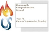 Monmouth Comprehensive Schoolmonmouthcomprehensive.org.uk/uploads/files/Year 10...•Exam timetable discussion and planning. •Revision timetable –sites online can assist. •Little