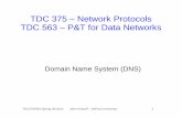 TDC 375 – Network Protocols TDC 563 – P&T for Data Networks · • gTLD, ccTLD, sTLD, uTLD and special TLDs ... • See ISC-TN-2004-1 for implemenation notes. TDC375/563 Spring