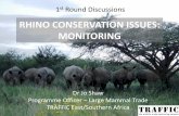 RHINO CONSERVATION ISSUES · Data submitted to the RMG are part of larger Black rhino metapopulation monitoring database. Enabling RMG to track INDIVIDUAL rhino across their lifetimes