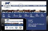 COMPLETE ONLINE BULL SALE 10AM FRIDAY …...Invitational Sale at only 14 months old and sold for $11,000. Offering 10 Charolais Sires Lots 57 to 66 Glenlea Charol 91st (P) one of our