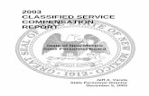 2003 Classified Service Compensation Report2003 COMPENSATION REPORT SALARY SURVEY 7 Background Since the 1990 joint Executive/Legislative Act on Compensation Equity (ACE) project,