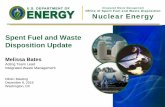 Spent Fuel and Waste Disposition Update€¦ · NEAC Meeting December 9, ... Eight Public Meetings + Kick -off Meeting and Close -out Meeting ... communities who presently host nuclear