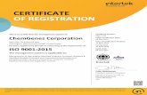 CERTIFICATE OF REGISTRATION...Certificate Number: QMS-1190 Initial Certification Date: 09 May 2013 Date of Certification Decision: 17 April 2019 Issuing Date: 17 April 2019 Valid Until: