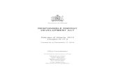 RESPONSIBLE ENERGY DEVELOPMENT ACT€¦ · RESPONSIBLE ENERGY DEVELOPMENT ACT Chapter R-17.3 Table of Contents 1 Interpretation 2 Mandate of Regulator Part 1 Alberta Energy Regulator