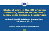 State of play in the EU of avian influenza, African swine fever, … · 2017-03-24 · LSD in SE Europe: Situation as at Feb 2017 (2) All countries that vaccinated against LSD in