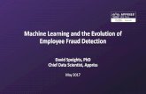 Machine Learning and the Evolution of Employee Fraud Detection€¦ · • Parallels to credit card fraud detection. Current Flow for EBR Investigations for a Single Query • Queries