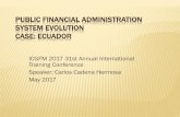 PUBLIC FINANCIAL ADMINISTRATION SYSTEM EVOLUTION … · standards In charge of the ... (1983) 1997 MODERNIZATION OF THE STATE PROCESS The Ministry of Finance formalizes the Integrated