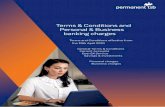 Terms & Conditions and Personal & Business banking charges · Personal & Business banking charges Terms and Conditions effective from the 19th April 2020 General Terms & Conditions
