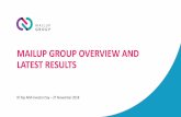 MAILUP GROUP OVERVIEW AND LATEST RESULTSfrom startup to international scaleup ... •earn-out scheme (max € 3m in shares) 12 datatrics / product, business, technology. 13 datatrics