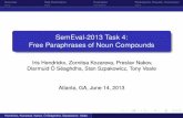 SemEval-2013 Task 4: Free Paraphrases of Noun Compoundspeople.ischool.berkeley.edu/~nakov//selected_papers_list/SemEval20… · Overview Task Description Evaluation Participants,