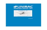 MASTER PRICE LIST - Unirac · 4/1/2019  · uv = uv resistant plastic black. master price list . pub2019apr01 - prices & availability subject to change without notice. ... water seal