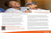 missing miracles Fall 2017 · TJ's mom and dad were newly married and eagerly awaited their new arrival. TJ's mom took all the precautions in seeing her doctor regularly. The pregnancy