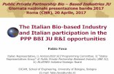 The Italian Bio-based Industry and Italian participation ... · industrial sites; c) Contribute to the growth of bioeconomy in the Mediterranean area via PRIMA and BLUEMED initiatives,