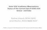 Solar EUV Irradiance Observations: Status of the Current ... · EUVA Counts IMP Temperature (deg) IMP Temperature . SXI Temperature . Data filter using SXI temperatures allows much