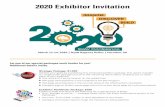 2020 Exhibitor Invitation - SHAV · Exhibitor Pathfinder Package: $100 Exhibit in 2020 and receive the following for a special price of $100: ... form of a gif, pdf or jpeg file.
