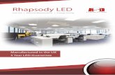 Rhapsody LED · 2016-06-04 · The Rhapsody LED creates a ‘soft style’ of light from a recessed luminaire providing efficient LED lighting with the ultimate in lighting design.